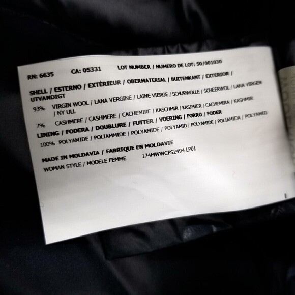 NWT Woolrich Loro Piana Storm System Down Parka Puffer Coat Black Quiet Luxury - Picture 4 of 9